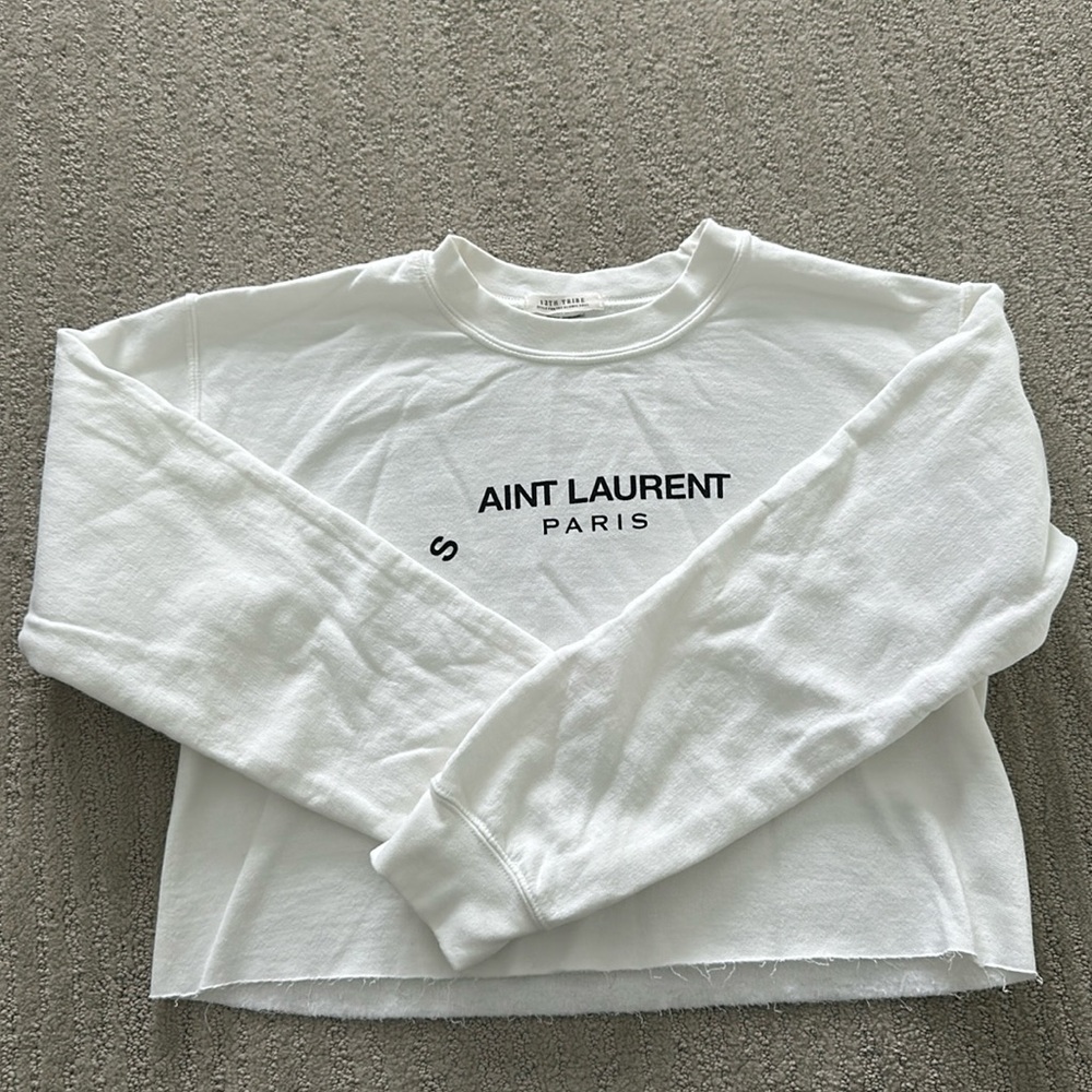 12th Tribe Saint Laurent Crop sweatshirt